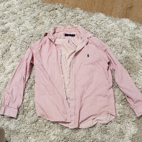 Ralph Lauren Tops - Ralph Lauren Pink Striped Shirt
